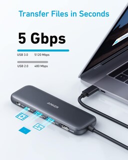 Foto 4 | Hub Usb-c Anker 332 5 En 1 Con Pantalla Hdmi 4k Para Macbook - Venta Internacional.