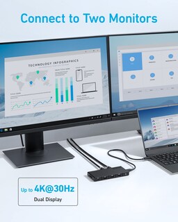 Foto 3 | Hub Usb C Anker 10 En 1 Con Suministro De Energía De 100 W, Hdmi Dual 4k - Venta Internacional.