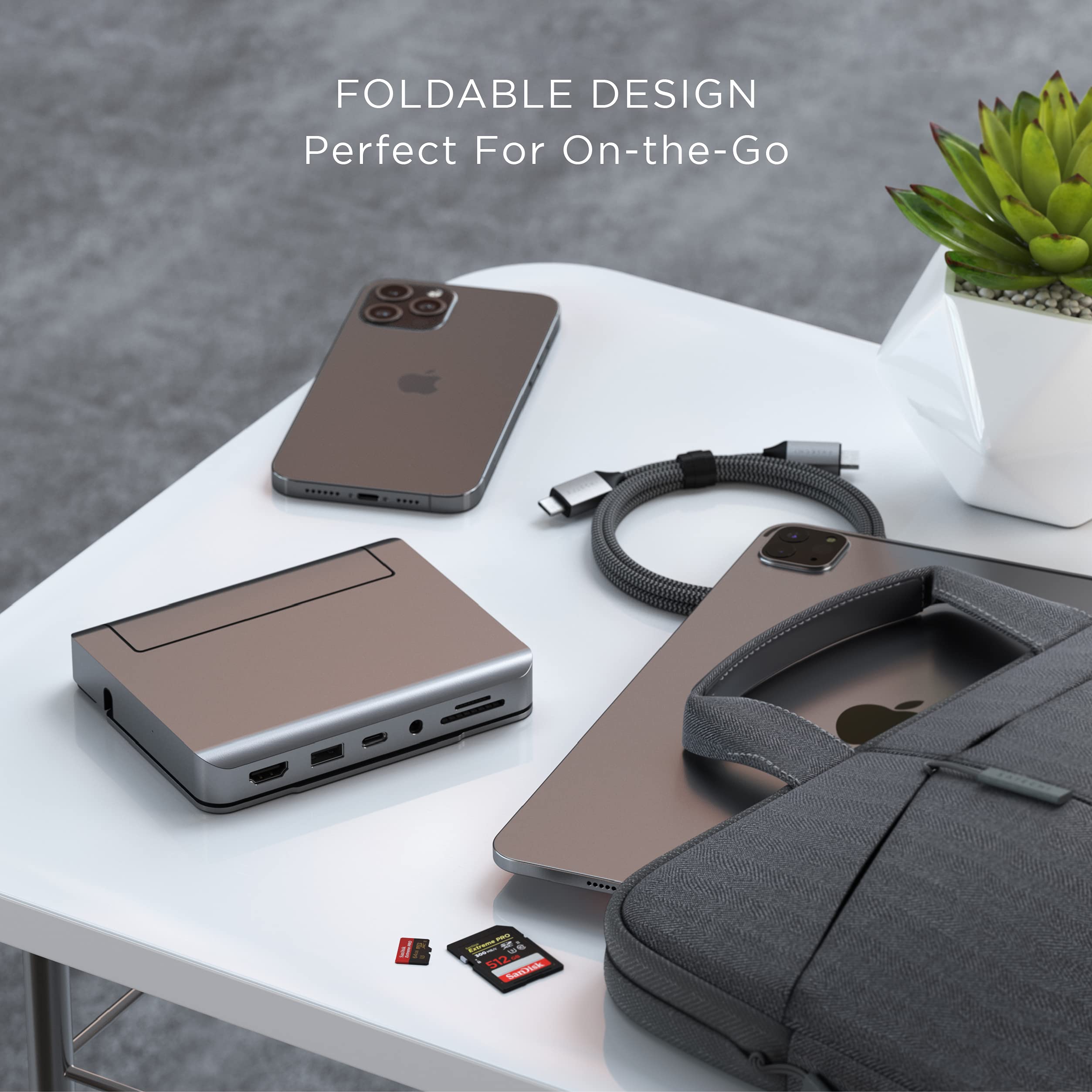 Foto 5 | Soporte Y Hub Usb C De Aluminio Satechi Para Ipad Pro 6 En 1 - Venta Internacional.