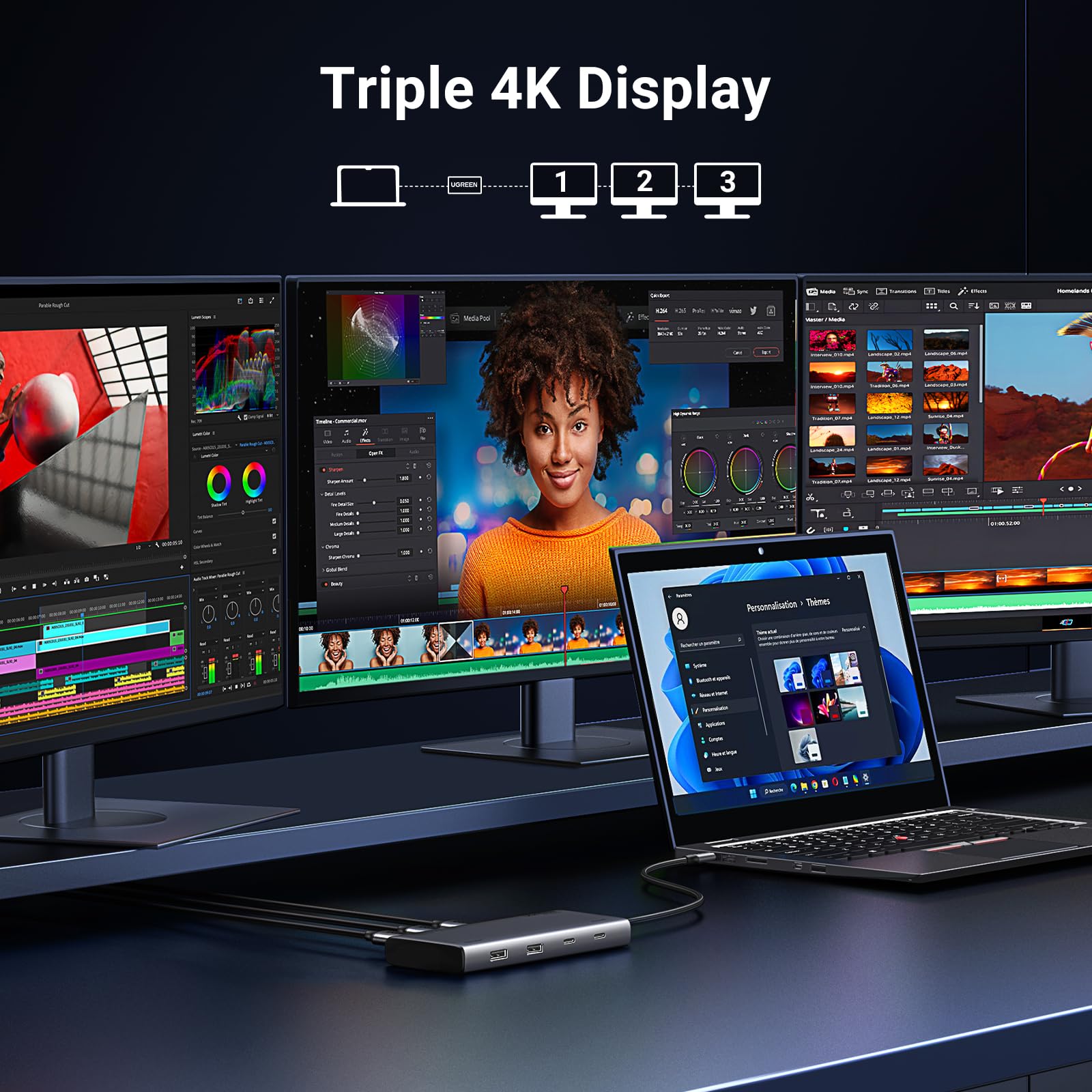 Foto 4 pulgar | Estación de Acoplamiento Ugreen 8 en 1 Dual 4k - Venta Internacional