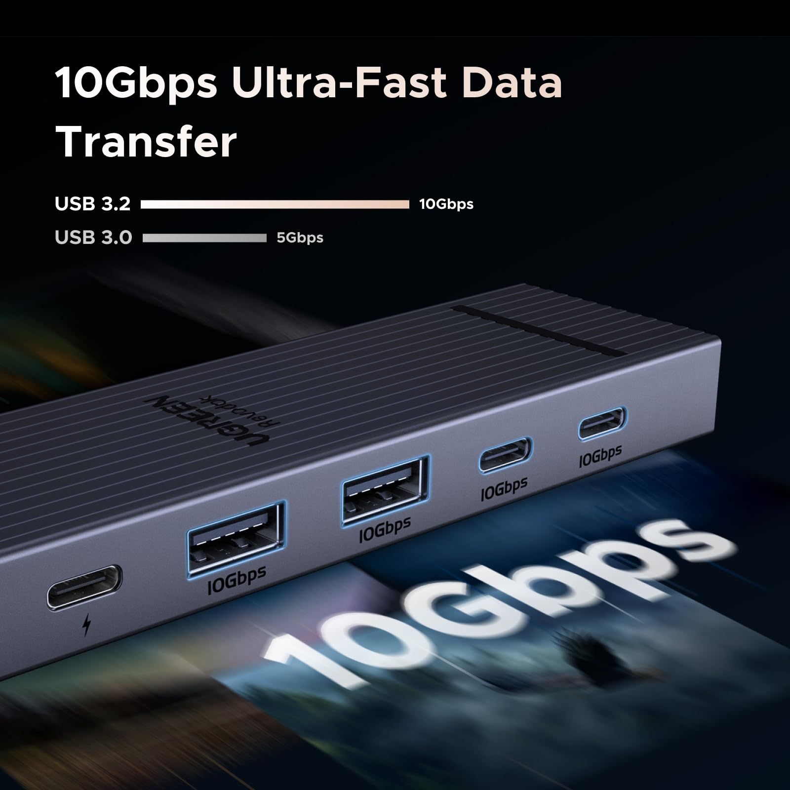 Foto 4 | Hub Usb-c Ugreen Revodok Pro 6 En 1, 10 Gbps, Hdmi 4k, 60 Hz, 100 W - Venta Internacional.