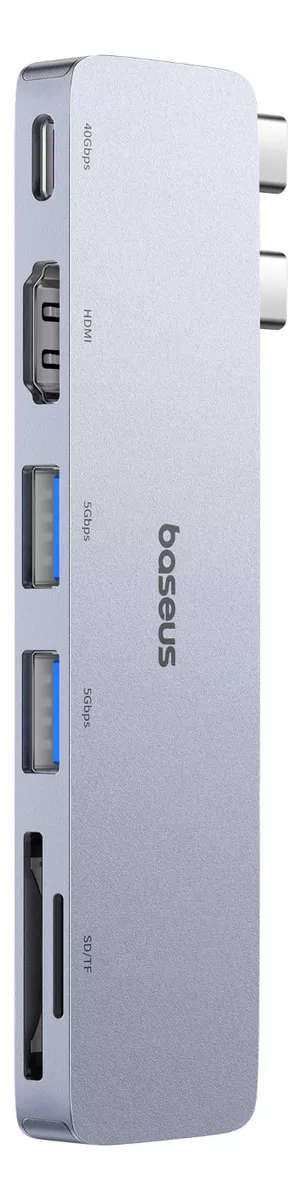 Baseus Adaptador Portatil Multipuerto 6 En 1 Hdmi-usb-c 4k