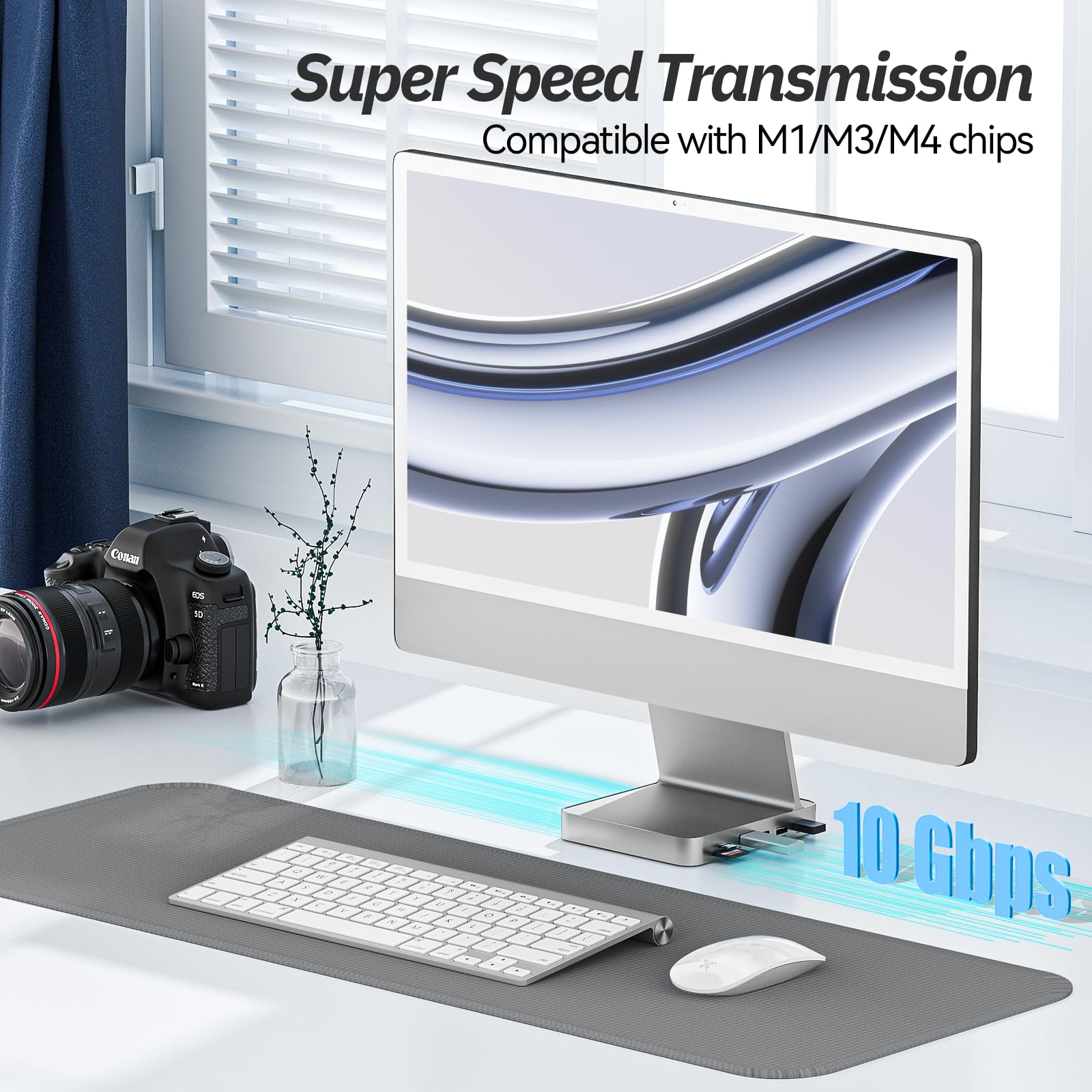 Foto 5 | Hub Usb C Para Imac De 24 Pulgadas 2021/2023/2024, Minisopuru Silver - Venta Internacional.