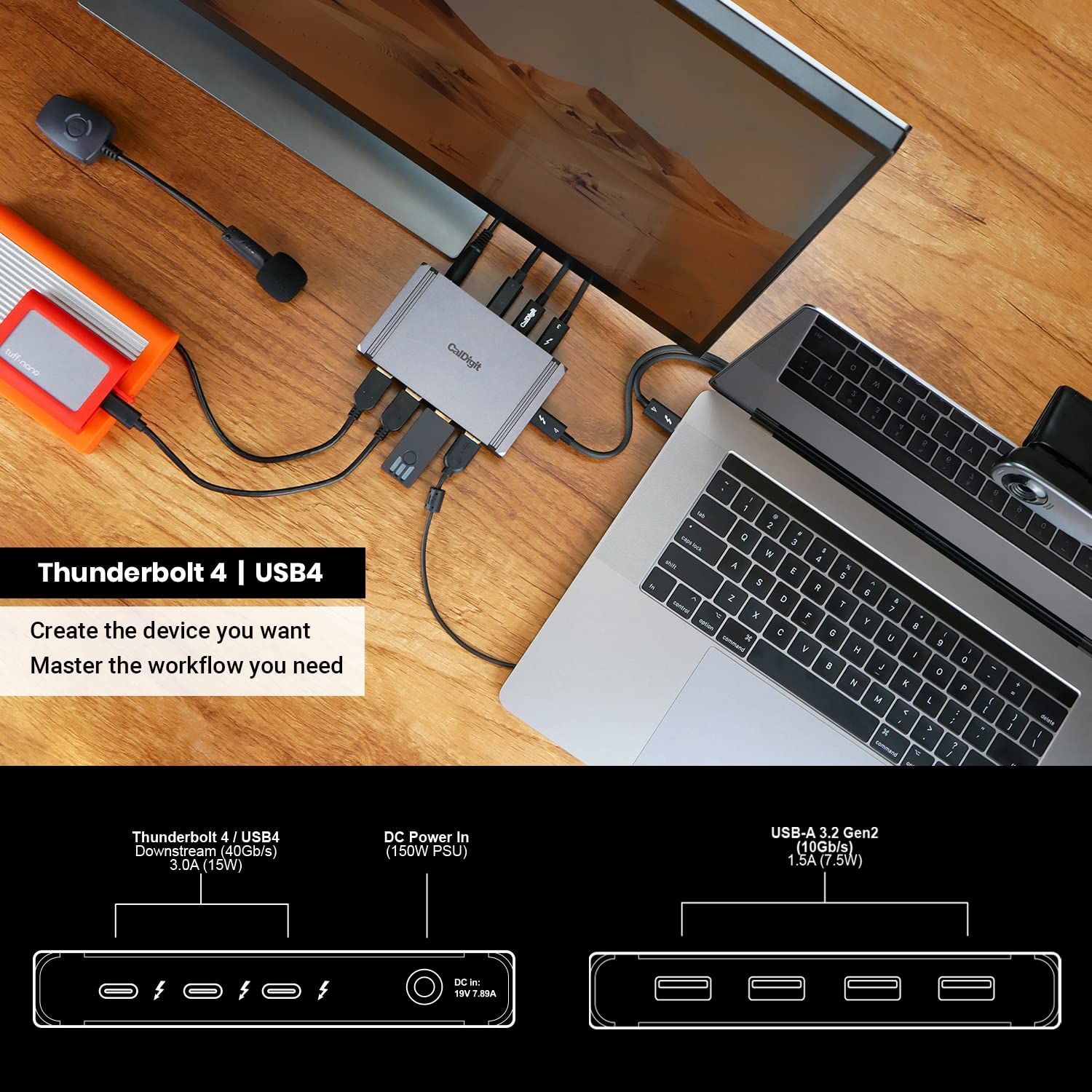 Foto 6 pulgar | Thunderbolt 4 Element Hub Caldigit 4x Usb4 Con Carga De 60 W - Venta Internacional.