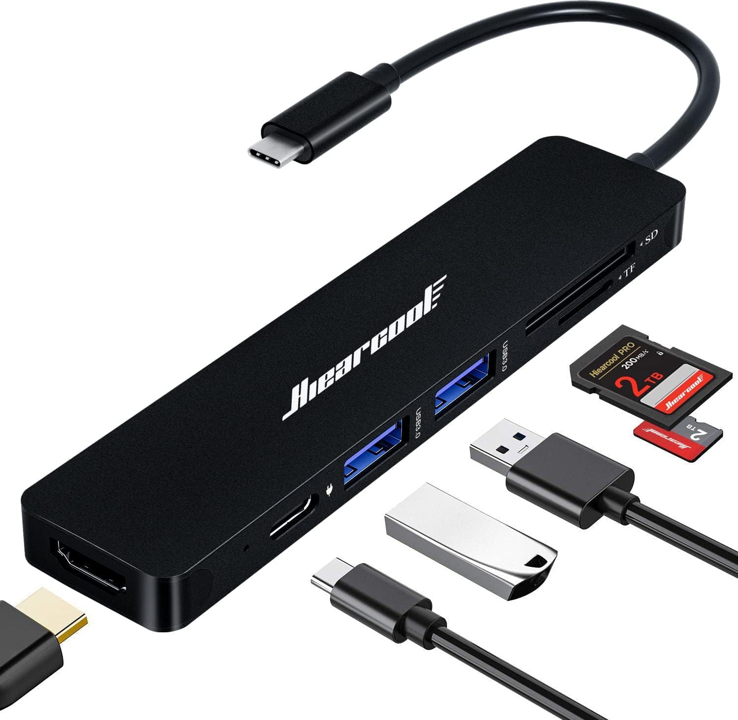 Foto 1 | Adaptador Multipuerto Usb C Hub Hiearcool Para Macbook Pro/air - Venta Internacional.