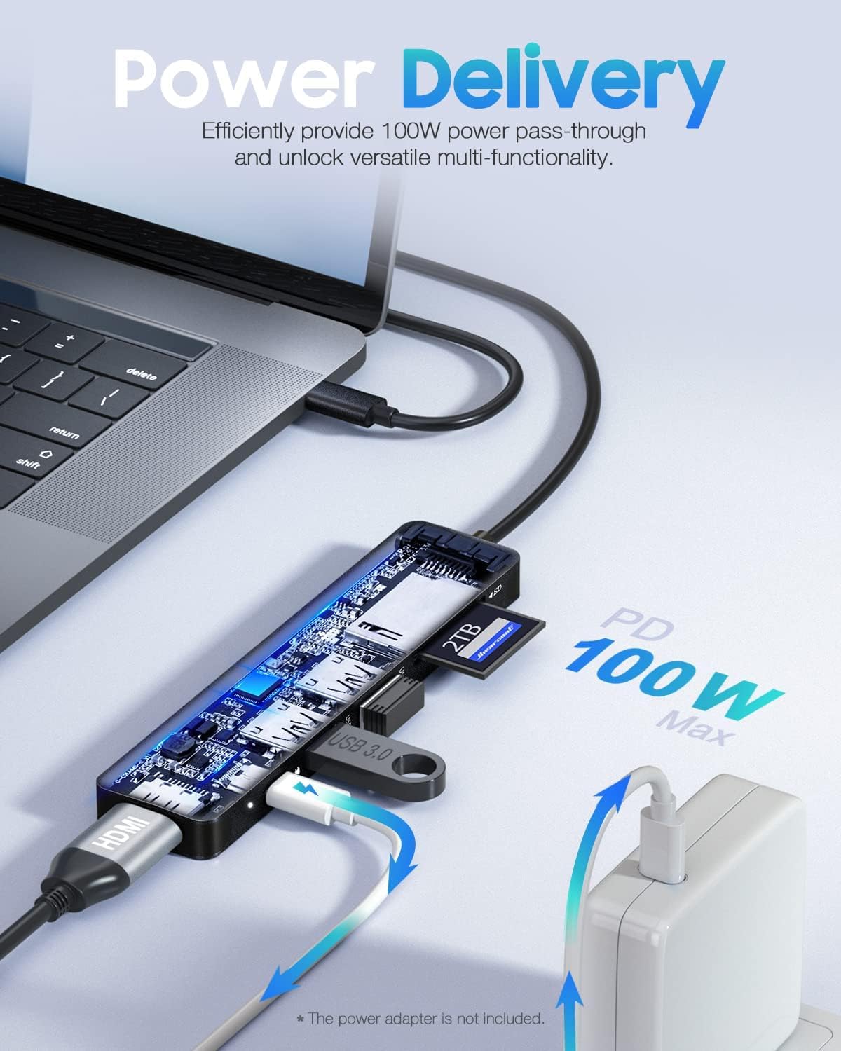 Foto 3 | Adaptador Multipuerto Usb C Hub Hiearcool Para Macbook Pro/air - Venta Internacional.