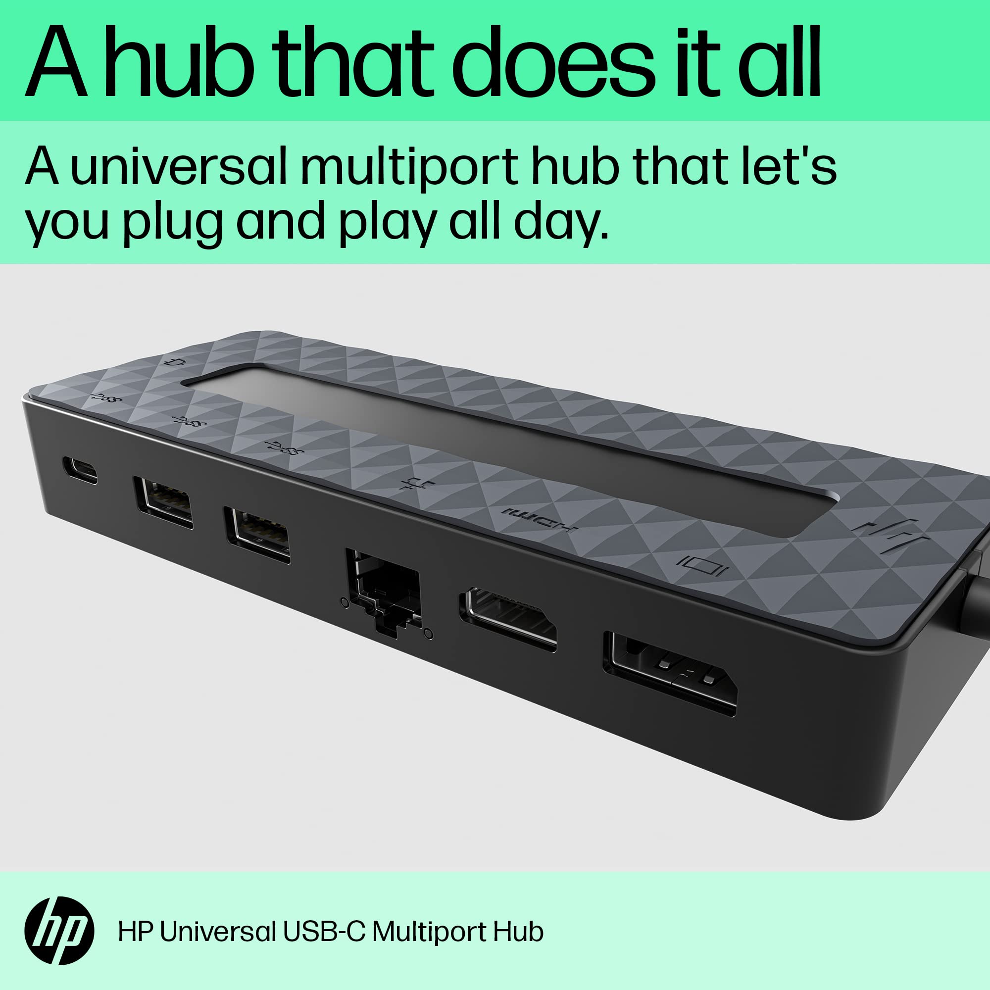 Foto 4 pulgar | Hub Multipuerto Usb-c Hp Universal Black De 7 Puertos 4k Hdmi - Venta Internacional.