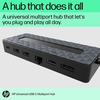 Foto 3 | Hub Multipuerto Usb-c Hp Universal Black De 7 Puertos 4k Hdmi - Venta Internacional.
