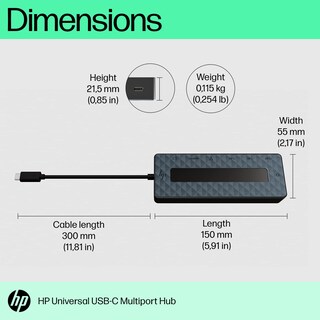 Foto 5 | Hub Multipuerto Usb-c Hp Universal Black De 7 Puertos 4k Hdmi - Venta Internacional.