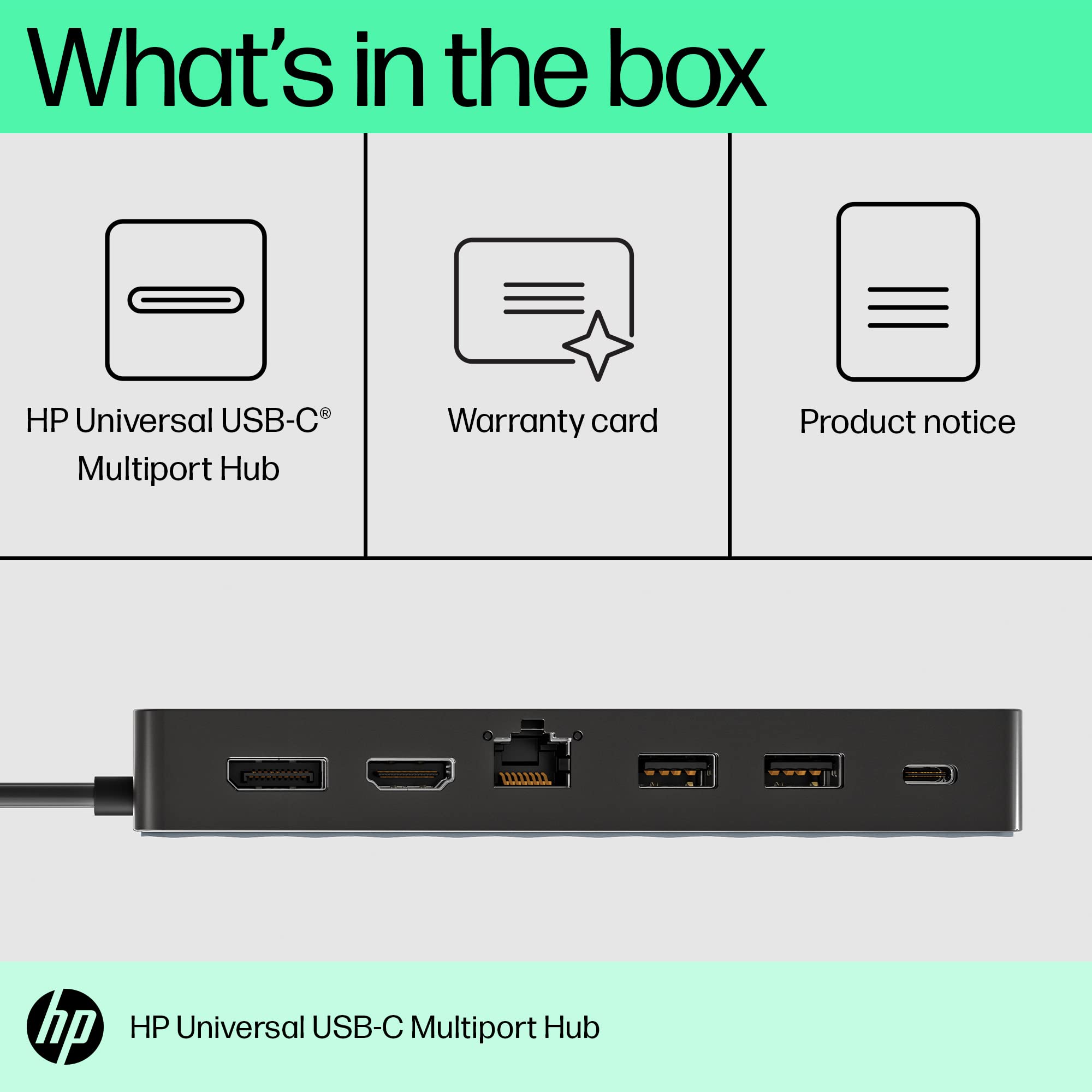 Foto 7 pulgar | Hub Multipuerto Usb-c Hp Universal Black De 7 Puertos 4k Hdmi - Venta Internacional.