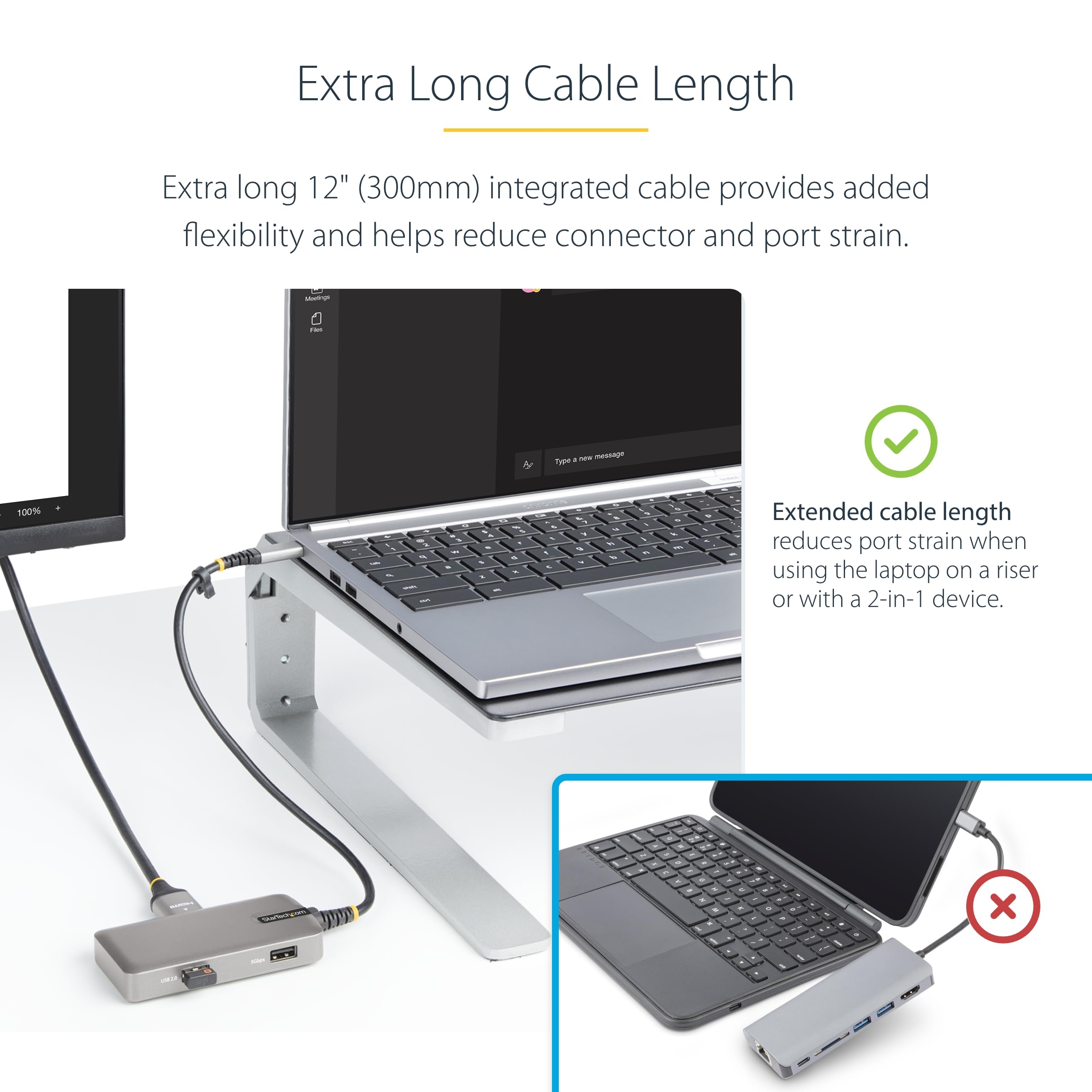 Foto 4 | Adaptador Multipuerto Usb-c Startech.com 4k 60 Hz Hdmi 5 Gbps Usb 3.0 - Venta Internacional.
