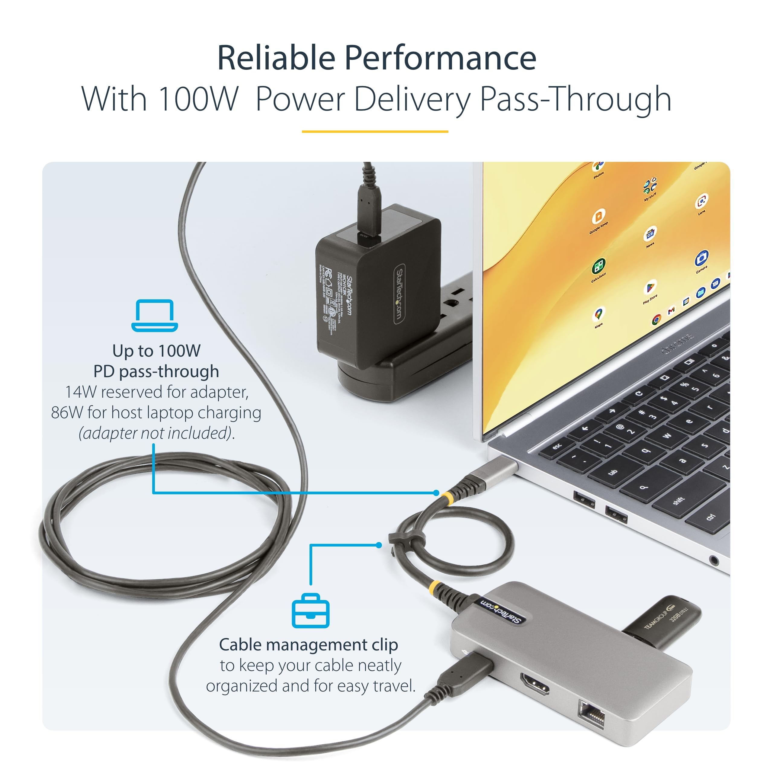 Foto 5 | Adaptador Multipuerto Usb-c Startech.com 4k 60 Hz Hdmi 5 Gbps Usb 3.0 - Venta Internacional.