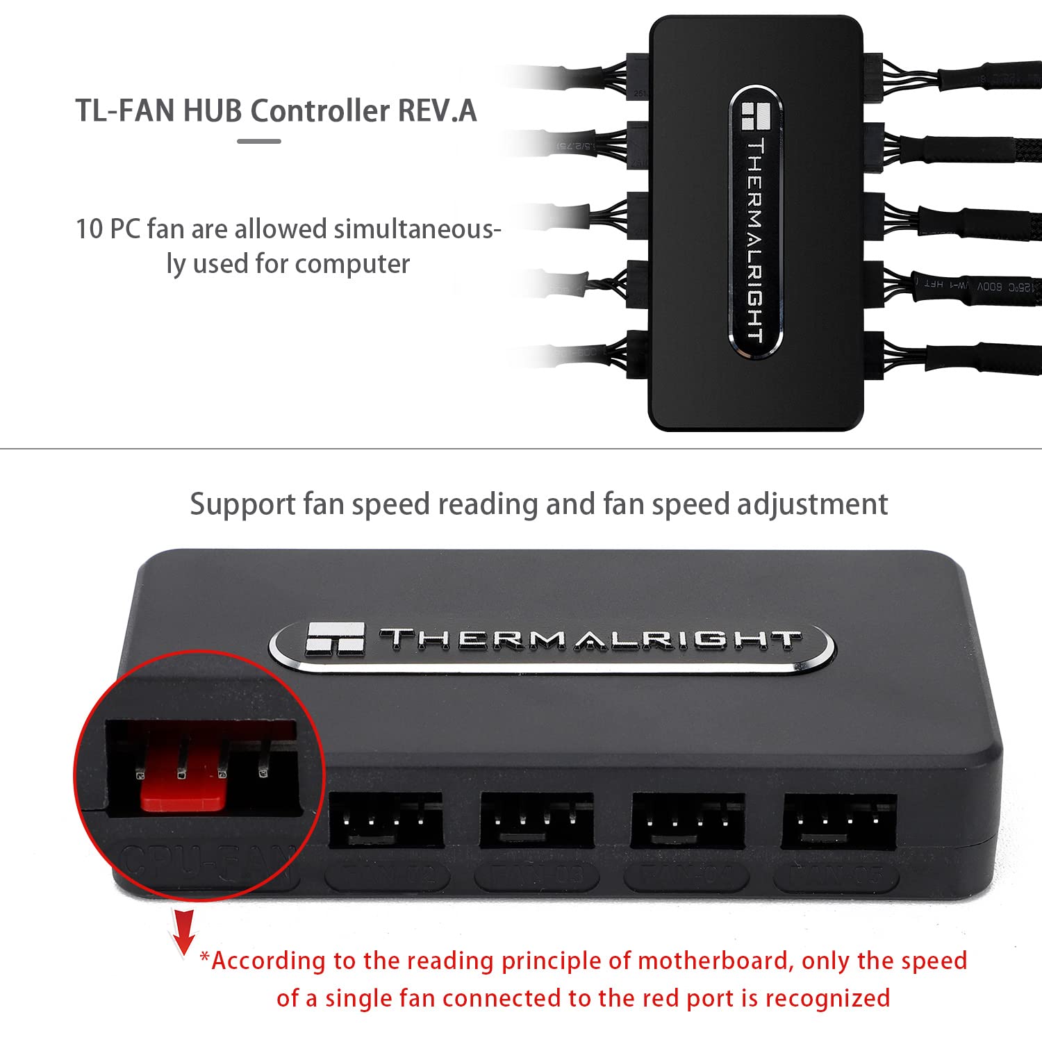 Foto 3 | Controlador De Pc Fan Hub Thermalright Integrado De 10 Puertos Y 4 Pines - Venta Internacional.