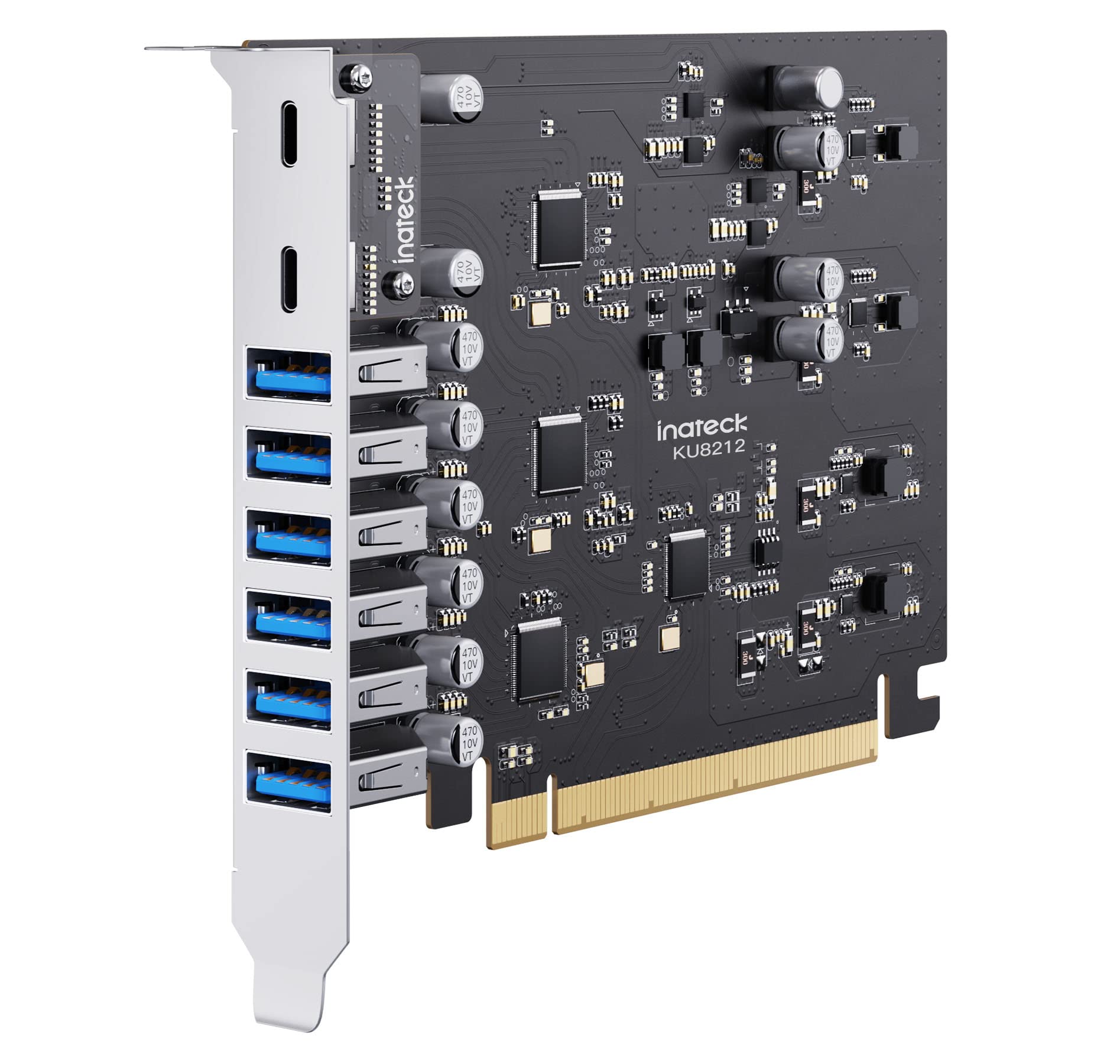Foto 2 pulgar | Fuente De Alimentación Tarjeta Pcie Usb Inateck Ku8212 8 Puertos Usb - Venta Internacional.