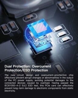 Foto 6 | Fuente De Alimentación Tarjeta Pcie Usb Inateck Ku8212 8 Puertos Usb - Venta Internacional.