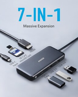 Foto 2 | Hub Usb-c Anker 341 7 En 1 Con Hdmi 4k Para Macbook Xps De 100 W - Venta Internacional.