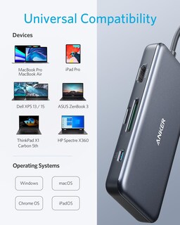 Foto 6 | Hub Usb-c Anker 341 7 En 1 Con Hdmi 4k Para Macbook Xps De 100 W - Venta Internacional.