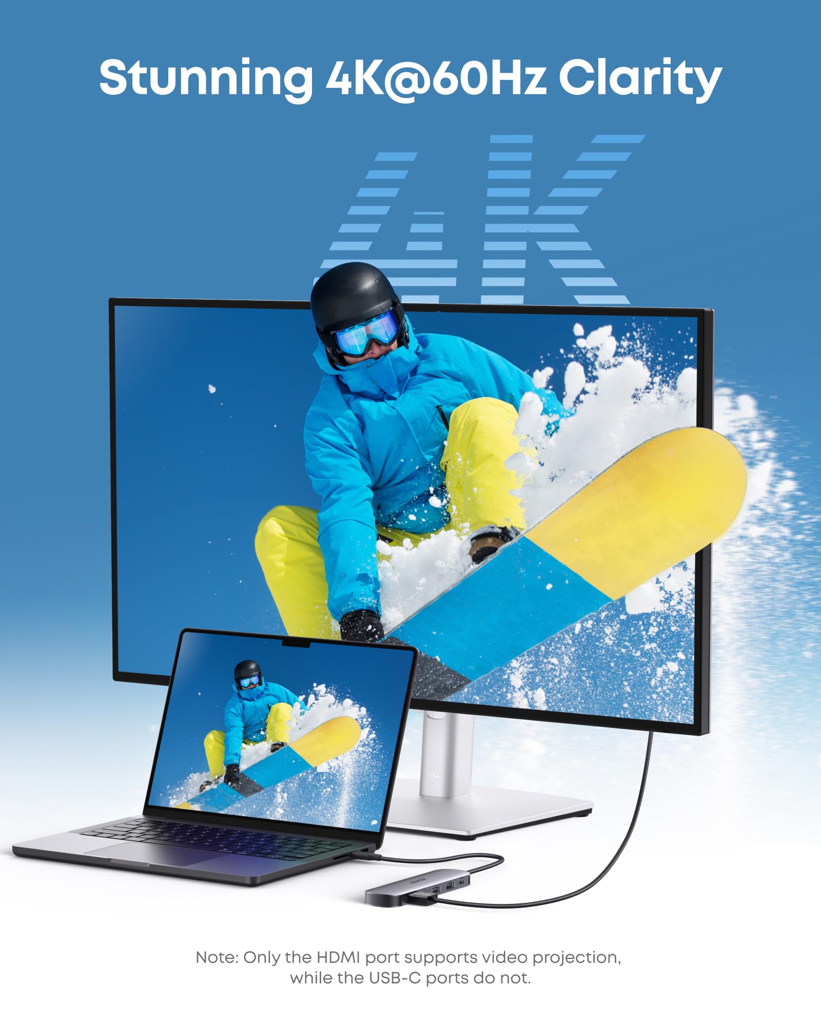 Foto 4 pulgar | Adaptador Multipuerto 7 En 1 Usb C Hub Anker 4k @60hz Hdmi 100 W - Venta Internacional.