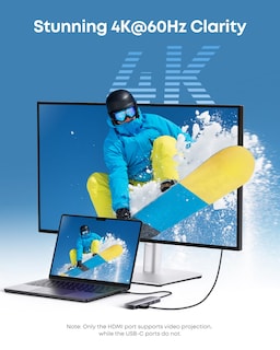 Foto 3 | Adaptador Multipuerto 7 En 1 Usb C Hub Anker 4k @60hz Hdmi 100 W - Venta Internacional.