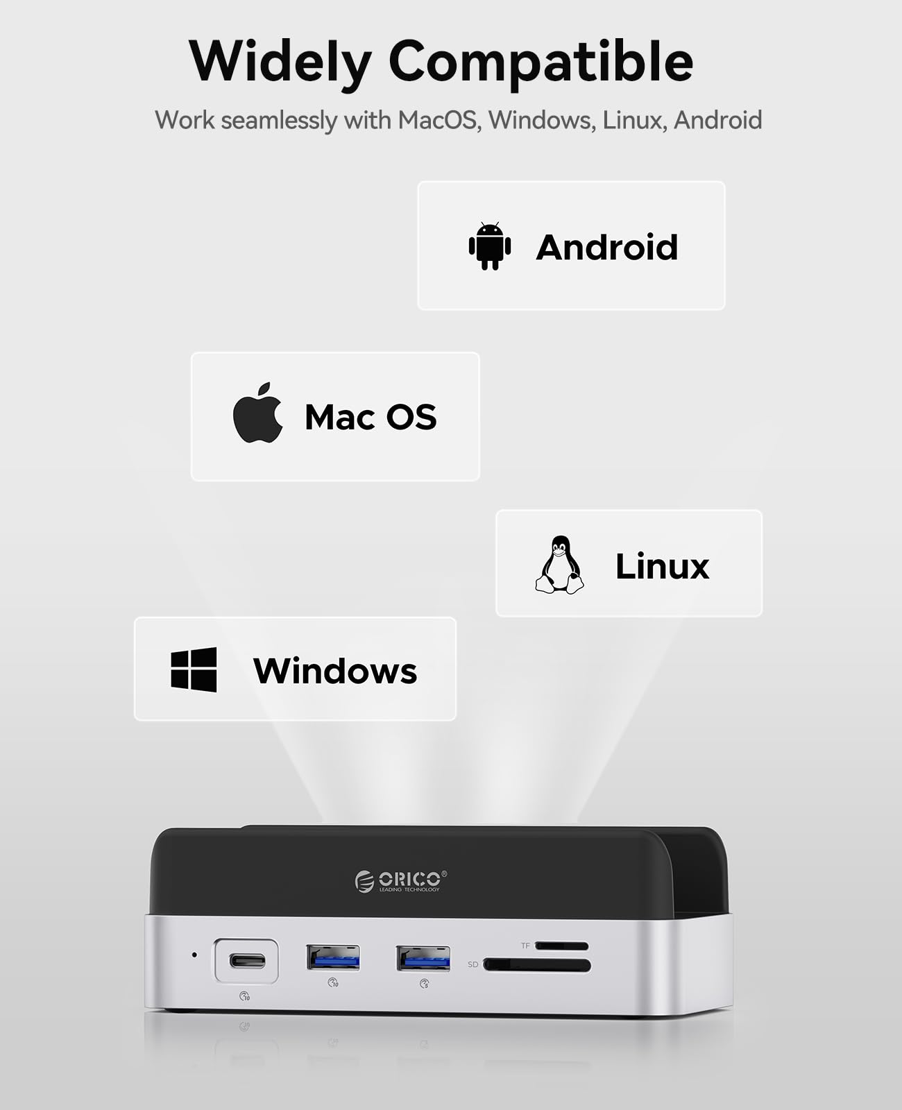 Foto 7 | Soporte Orico Minidock Mac Mini M4 9 En 1 Con Ssd De 4 Tb - Venta Internacional.