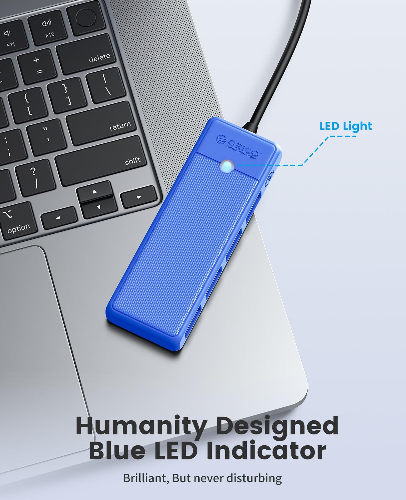 Foto 7 | Divisor Usb 3.0 Orico De 4 Puertos Ultradelgado, Azul - Venta Internacional.