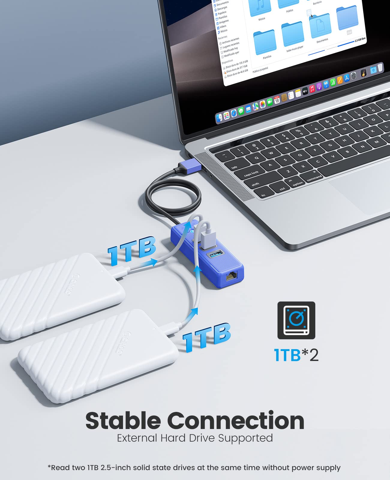 Foto 6 pulgar | Hub Usb Ethernet Orico De 4 Puertos Usb 3.0 Con Gigabit Ethernet - Venta Internacional.
