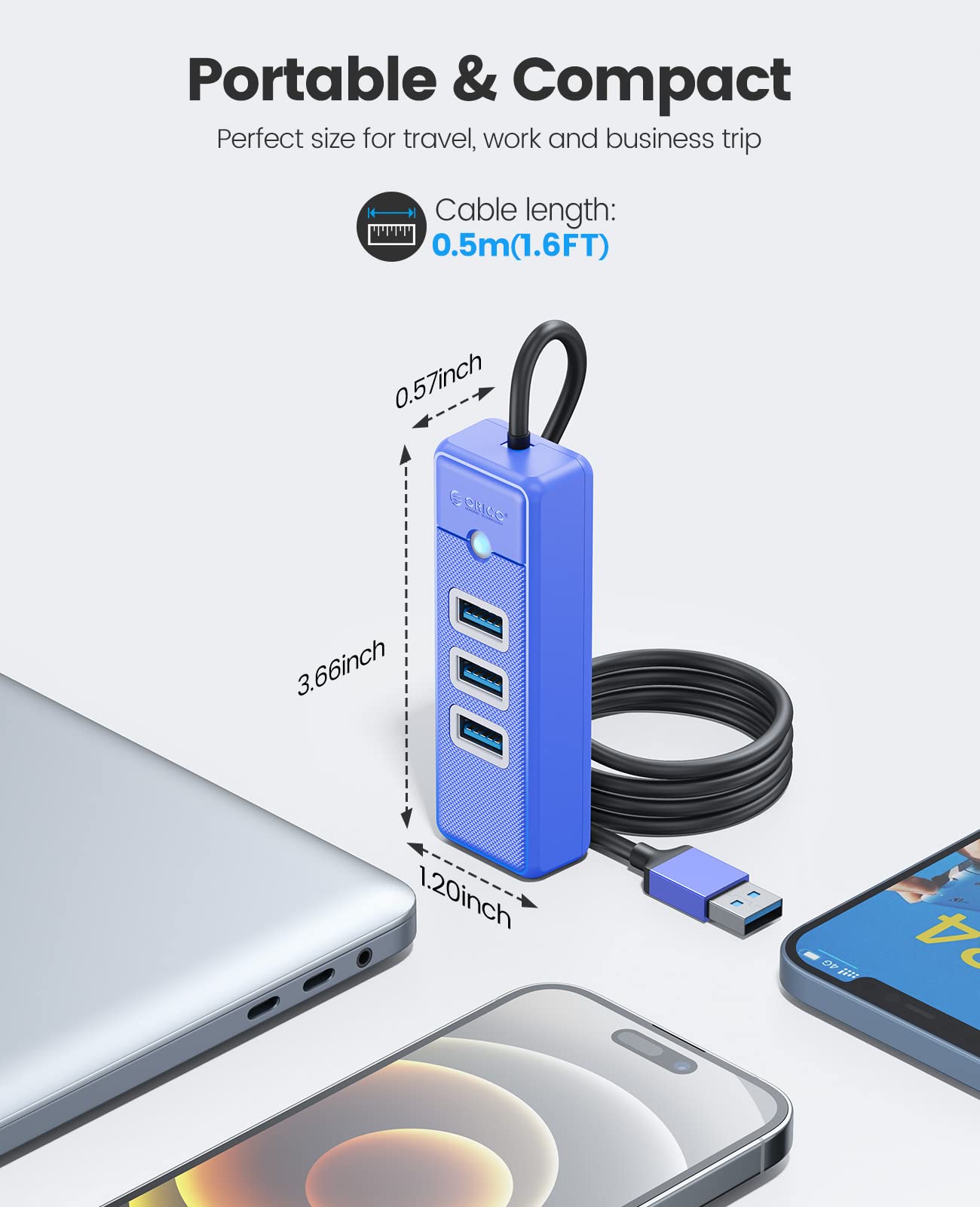 Foto 7 pulgar | Hub Usb Ethernet Orico De 4 Puertos Usb 3.0 Con Gigabit Ethernet - Venta Internacional.