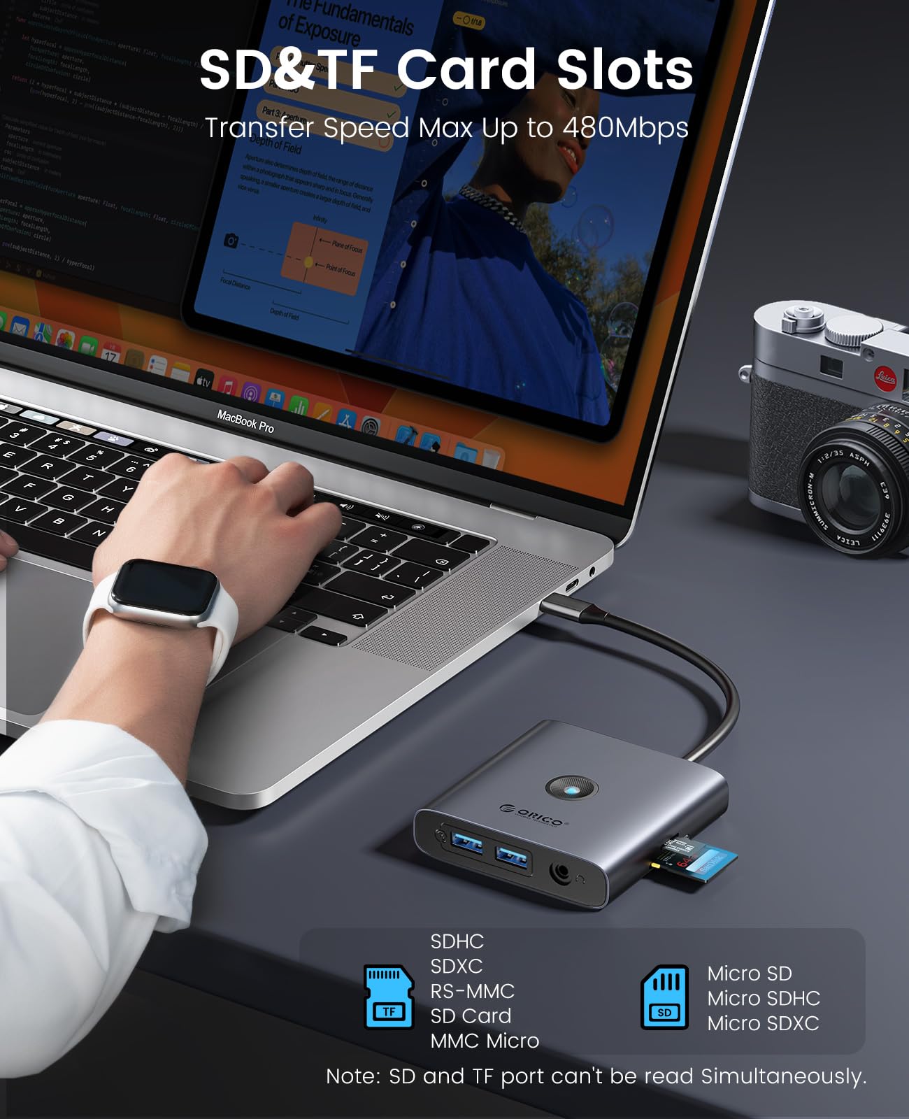 Foto 7 pulgar | Estación De Acoplamiento Usb C Orico 8 En 1 Con 4k Hdmi 100w Pd - Venta Internacional.