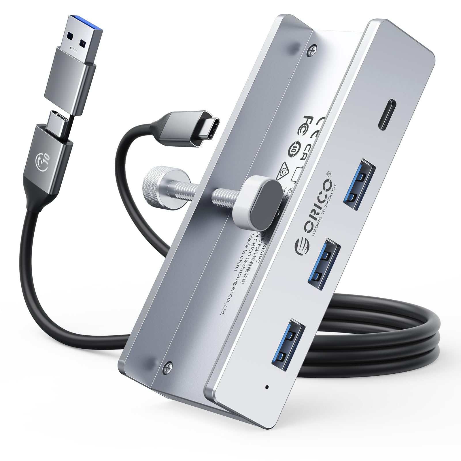 Foto 2 pulgar | Hub Usb Orico Clamp Usb 3.0 Con 3 Puertos Usb-a Y Usb-c - Venta Internacional.
