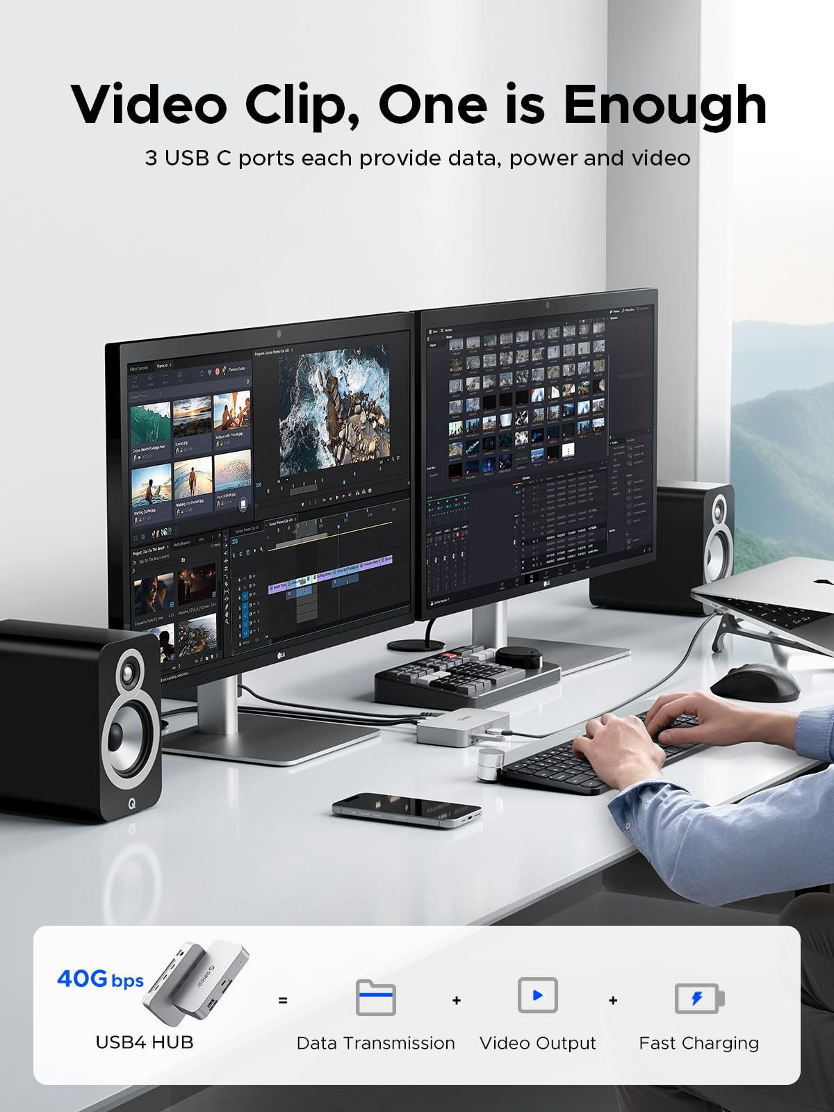 Foto 4 pulgar | Hub Usb4 Orico De 5 Puertos, 40 Gbps Con Carga Dc De 85 W Para Mac/windows - Venta Internacional.