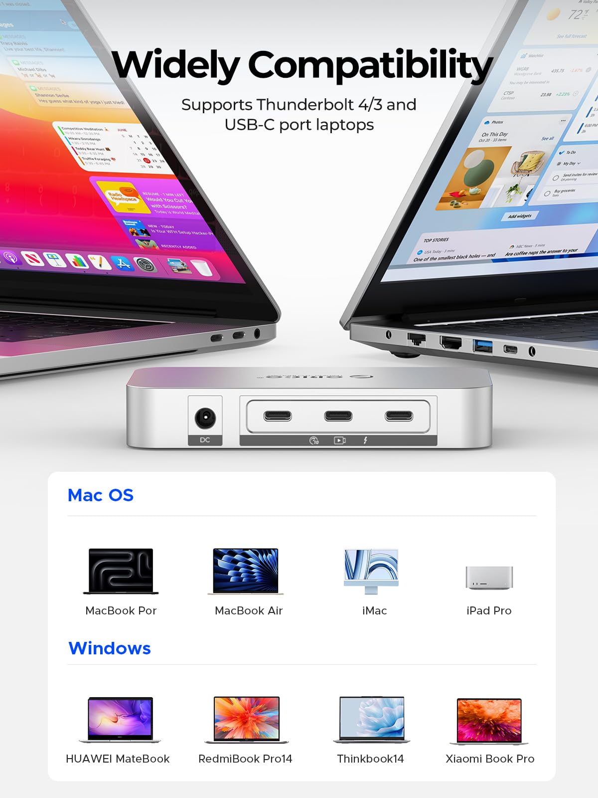 Foto 7 | Hub Usb4 Orico De 5 Puertos, 40 Gbps Con Carga Dc De 85 W Para Mac/windows - Venta Internacional.