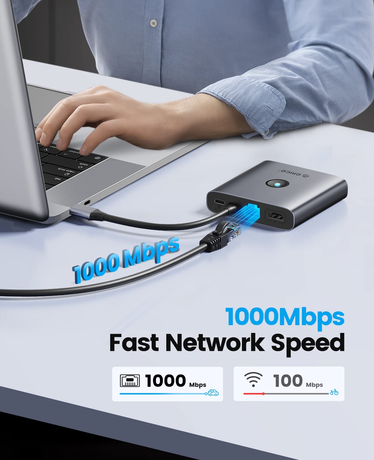 Foto 5 pulgar | Estación De Acoplamiento Usb C Orico 6 En 1 Con Hdmi 4k 3 Usb-a 3.0 - Venta Internacional.
