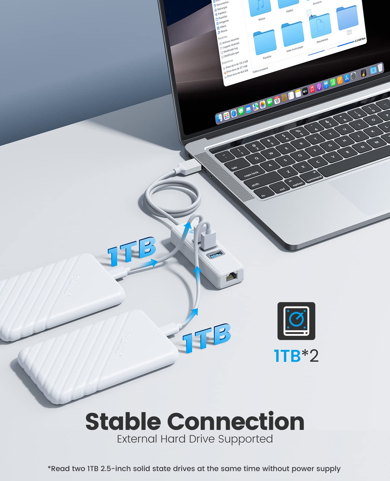 Foto 6 pulgar | Hub Usb Ethernet Orico De 4 Puertos Usb 3.0 Con Gigabit Ethernet - Venta Internacional.