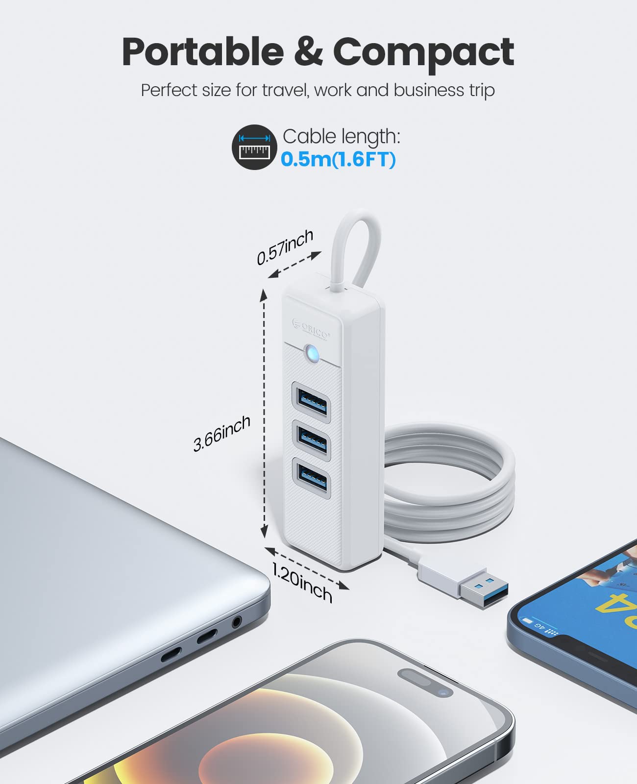 Foto 6 | Hub Usb Ethernet Orico De 4 Puertos Usb 3.0 Con Gigabit Ethernet - Venta Internacional.