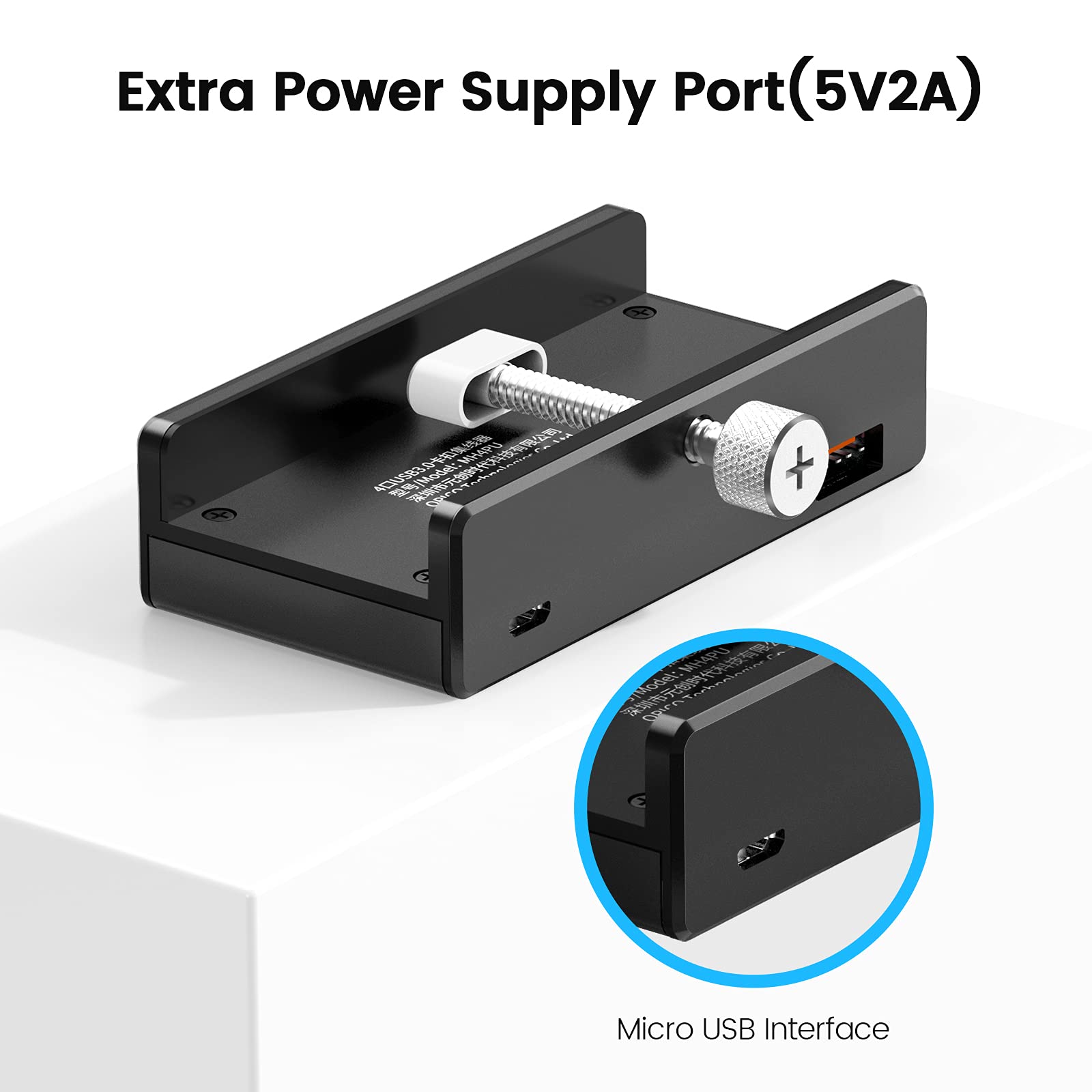 Foto 4 pulgar | Hub Usb Orico Mh4pu Usb 3.0 De 4 Puertos Con Pinza Y Puerto De Alimentación - Venta Internacional.