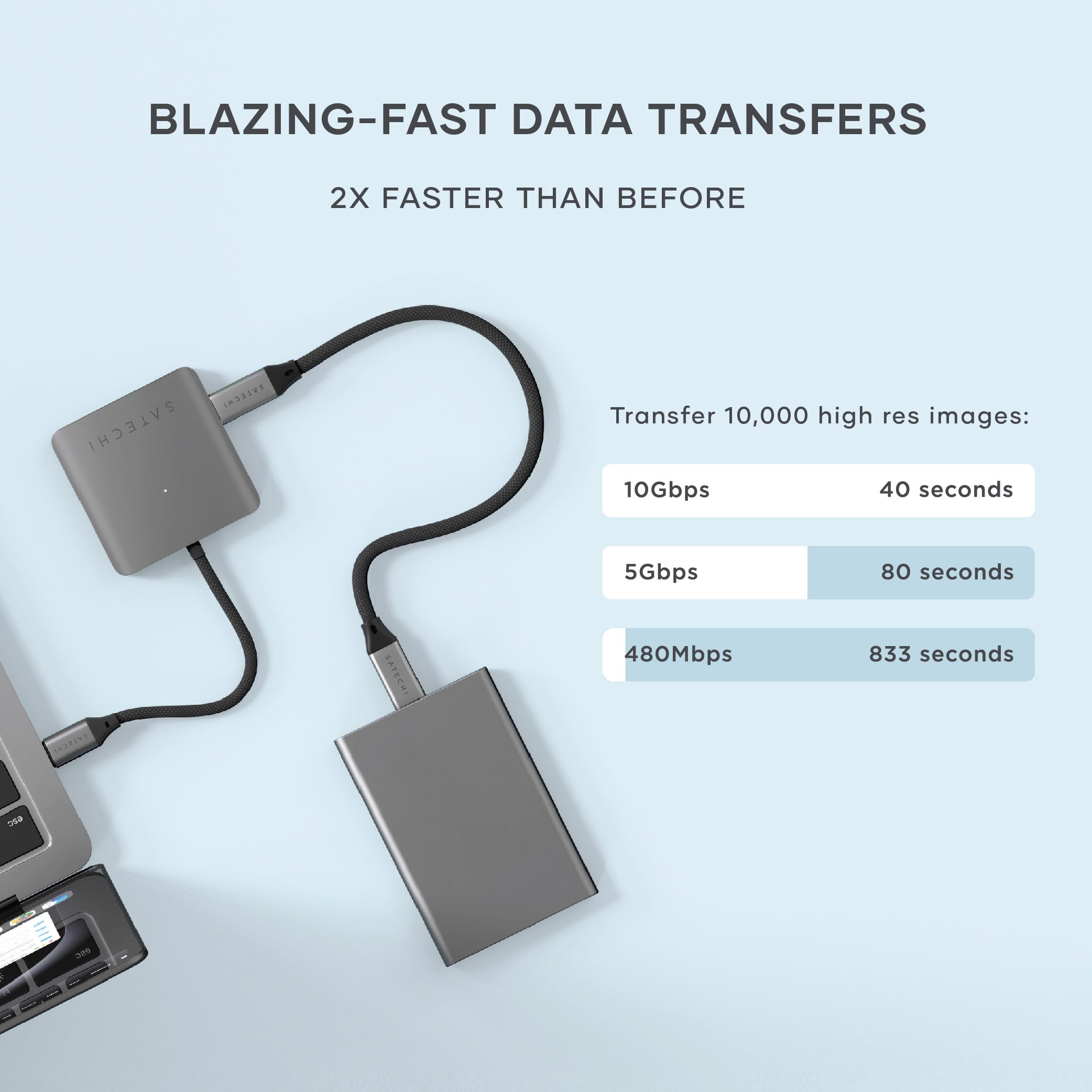 Foto 4 pulgar | Hub Usb-c Satechi 4 En 1 Con Transferencia De 100 W Y Usb De 10 Gbps - Venta Internacional.
