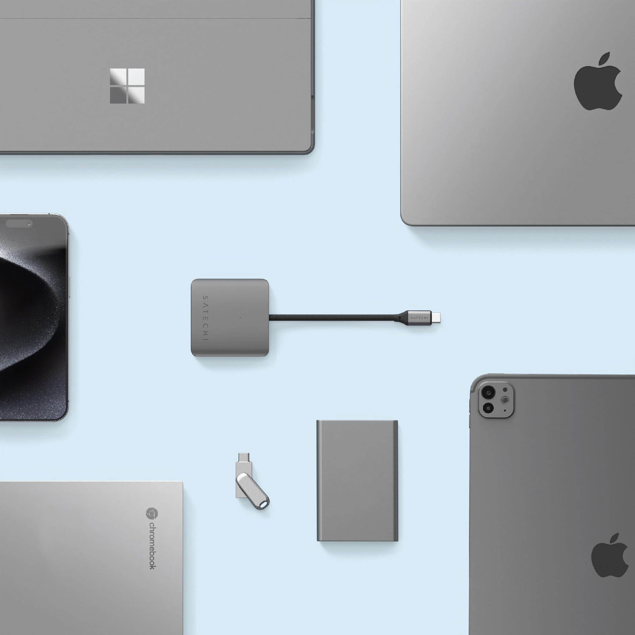 Foto 7 | Hub Usb-c Satechi 4 En 1 Con Transferencia De 100 W Y Usb De 10 Gbps - Venta Internacional.