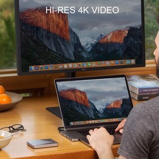 Foto 4 | Adaptador Usb C Hub Hyperdrive Mac Multipuerto Para Macbook, Gris - Venta Internacional.