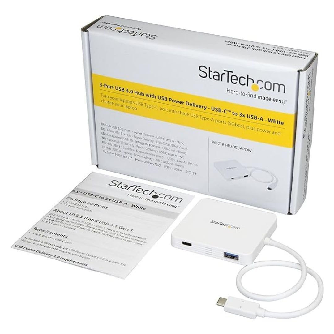 Foto 6 pulgar | Hub Usb C Startech.com De 3 Puertos Usb-c A Usb-a Gbe Rj45 Blanco - Venta Internacional.