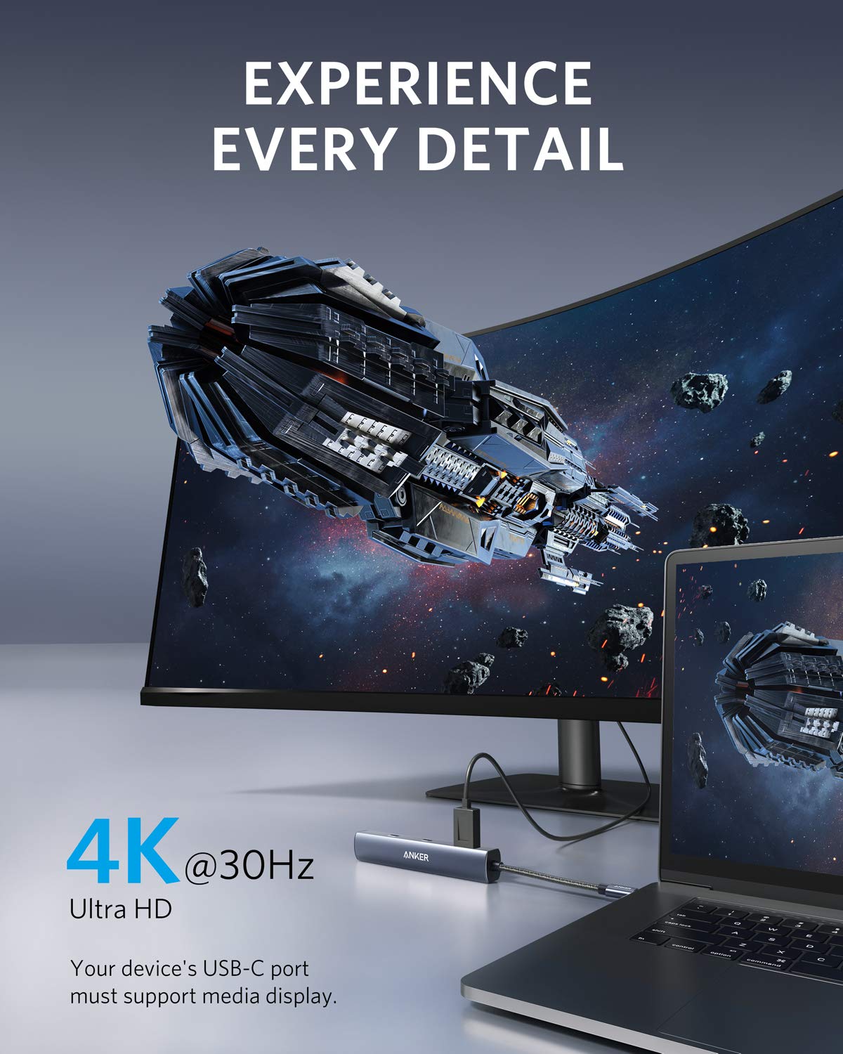 Foto 4 | Hub Usb C Anker Powerexpand 6 En 1 Con Suministro De Energía De 65 W - Venta Internacional.