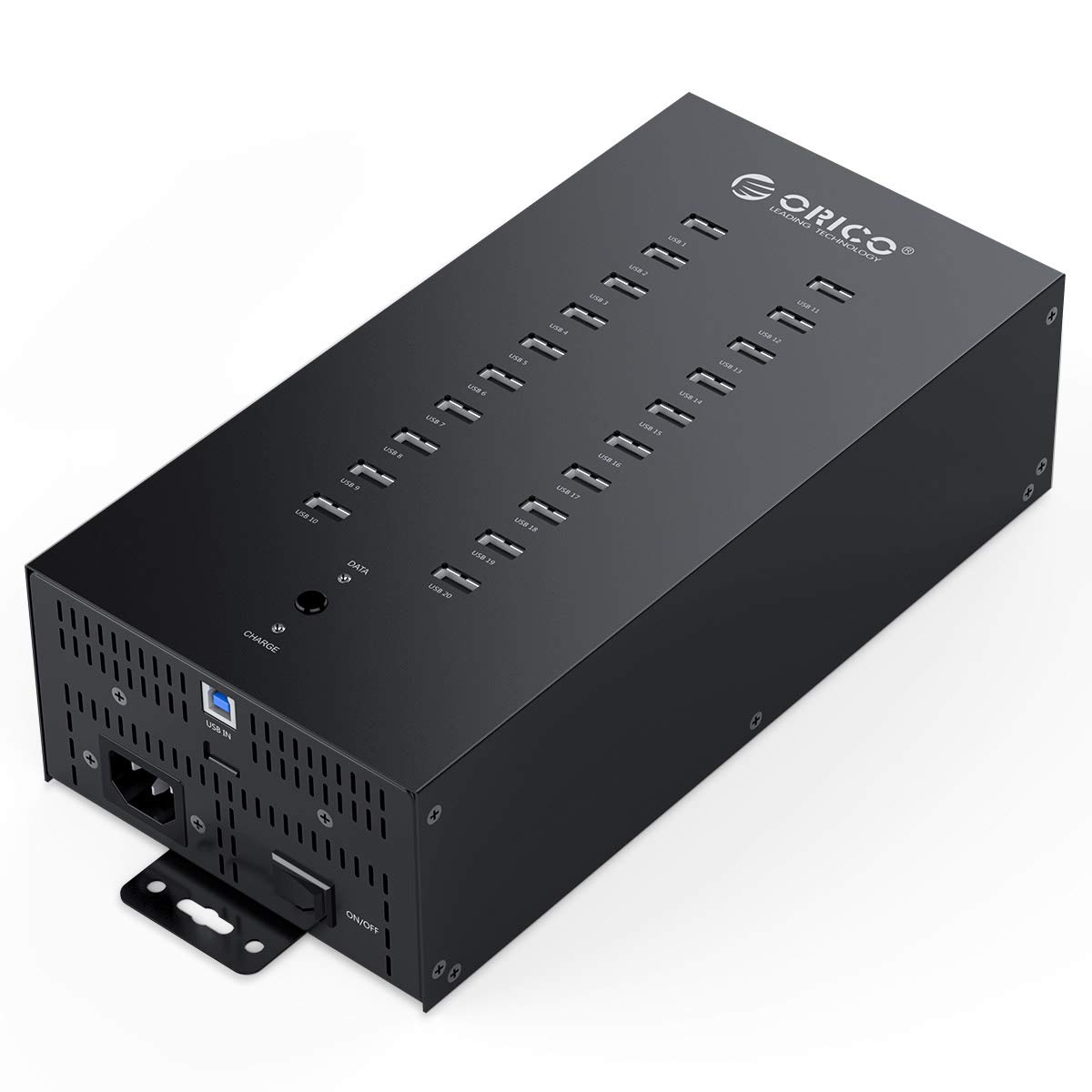 Hub Usb Orico Industrial 20 Puertos Usb 2.0 150 W Totalmente Metálico - Venta Internacional.