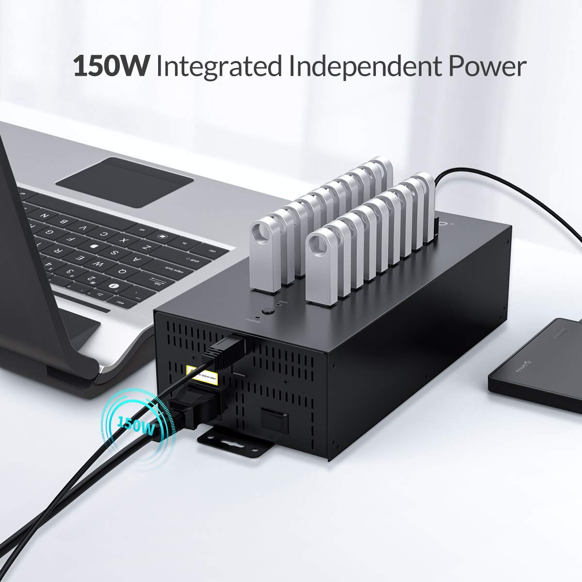Foto 3 | Hub Usb Orico Industrial 20 Puertos Usb 2.0 150 W Totalmente Metálico - Venta Internacional.