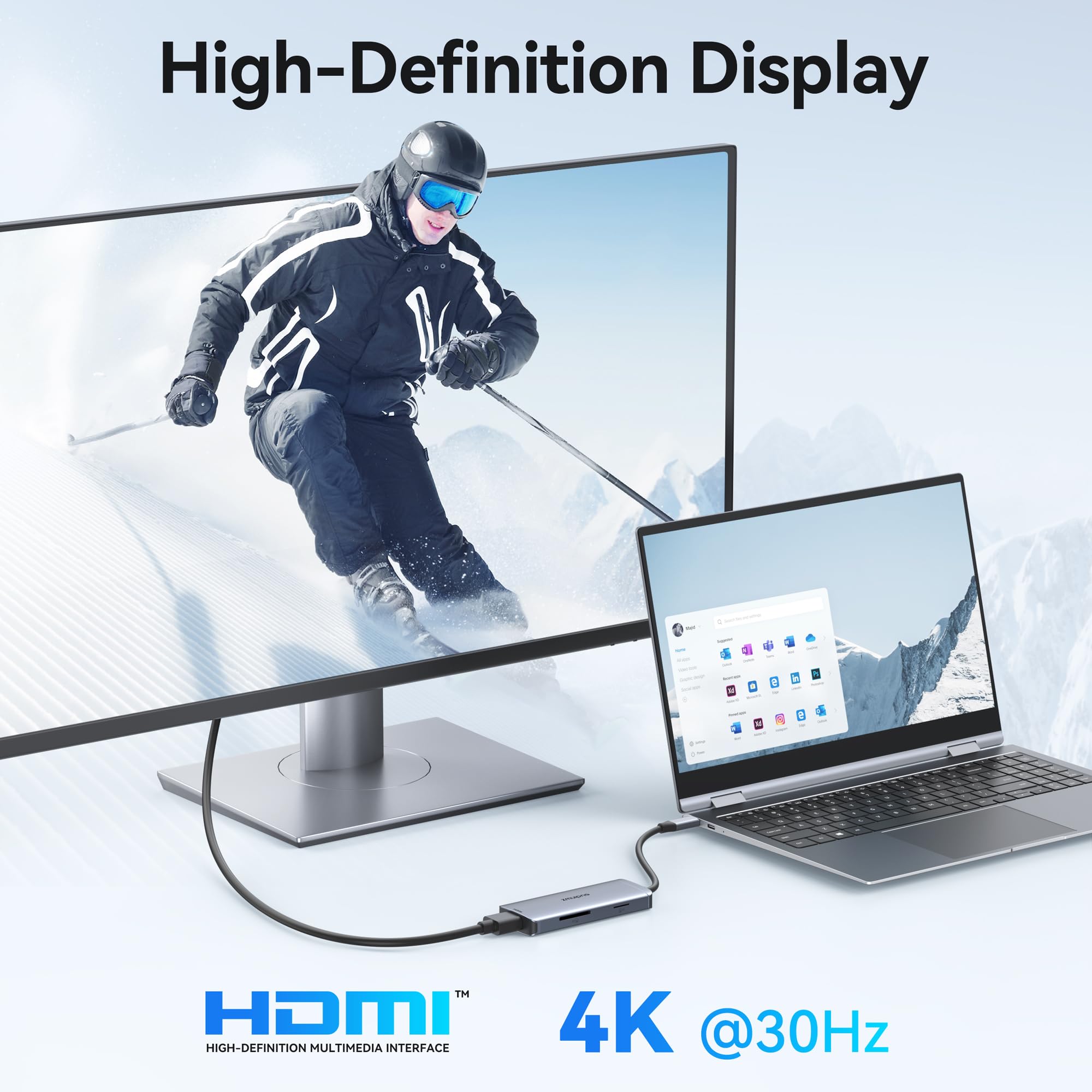 Foto 4 pulgar | Adaptador Usb C Hub Zmuipng 6 En 1 Con Hdmi 4k Para Macbook Air/pro - Venta Internacional.