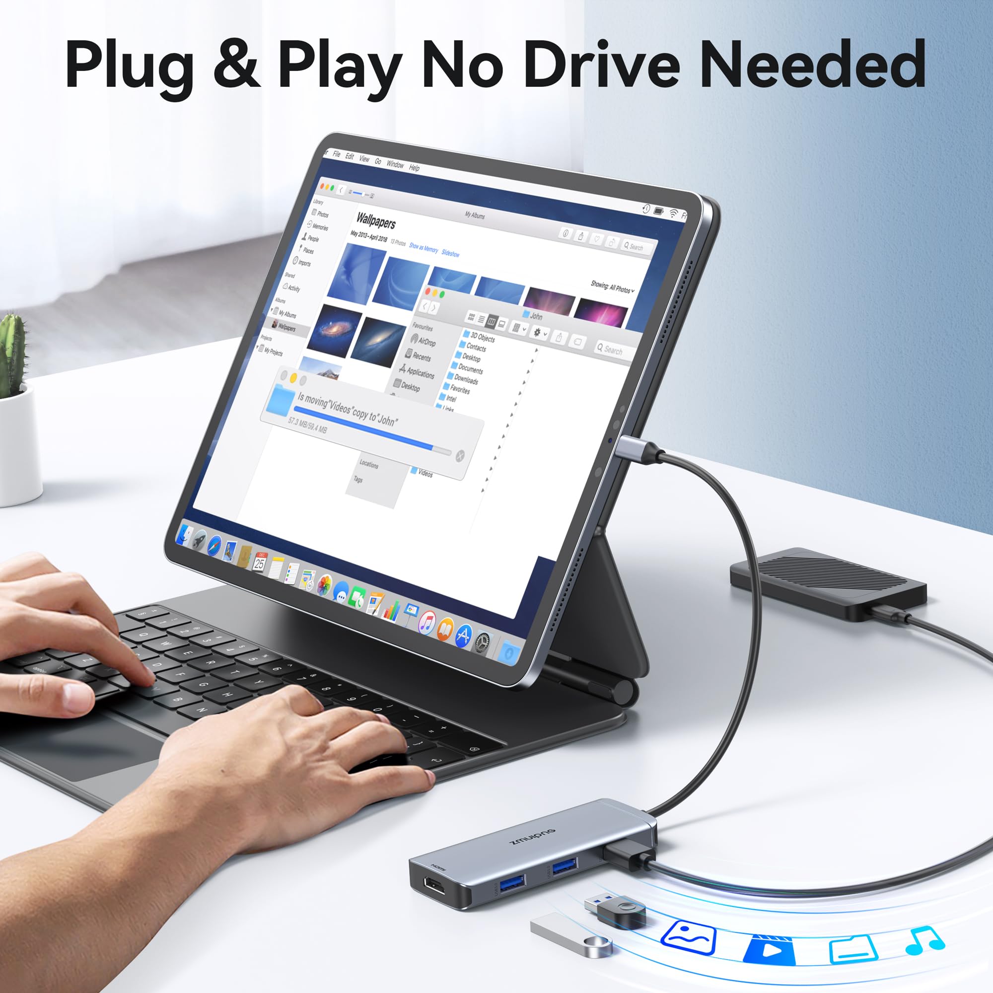Foto 7 pulgar | Adaptador Usb C Hub Zmuipng 6 En 1 Con Hdmi 4k Para Macbook Air/pro - Venta Internacional.
