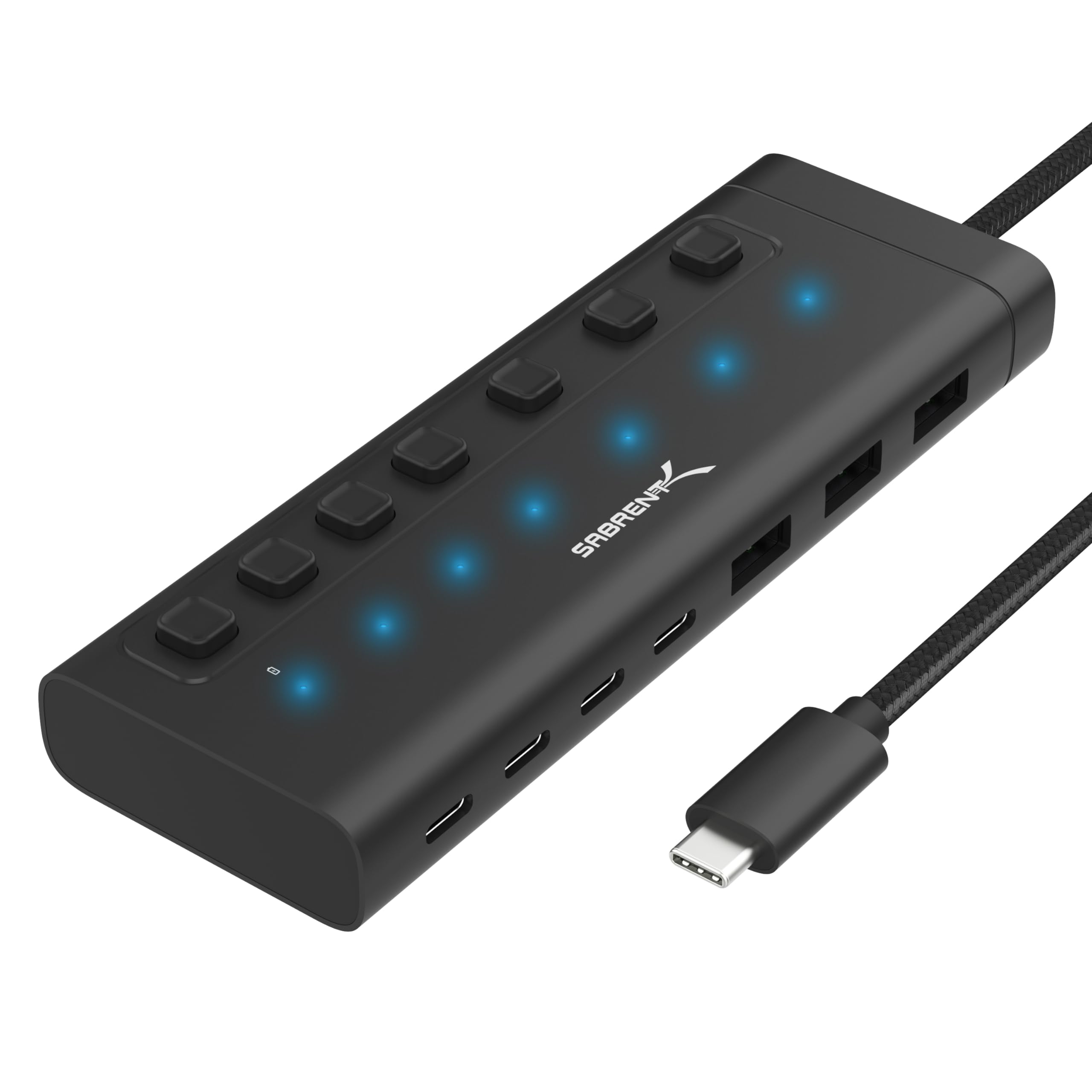 Foto 1 | Hub Usb-c Sabrent De 7 Puertos, 5 Gbps, Usb 3.2 Con Pd De 20 W Para Mac Pc - Venta Internacional.