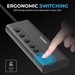 Foto 6 | Hub Usb-c Sabrent De 7 Puertos, 5 Gbps, Usb 3.2 Con Pd De 20 W Para Mac Pc - Venta Internacional.