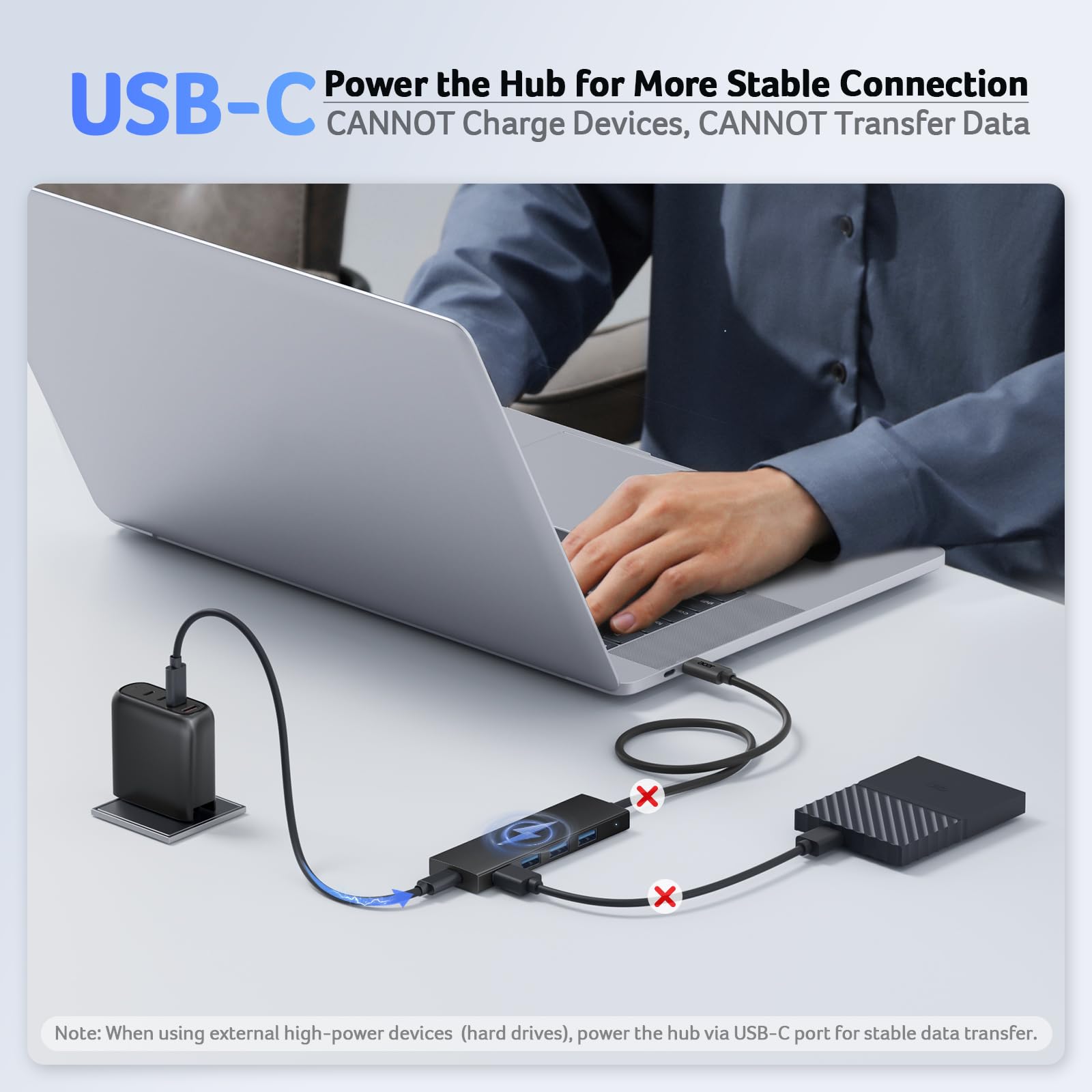 Foto 5 pulgar | Hub Usb C De 4 Puertos, Concentrador Usb 3.0 Múltiple, Divisor Usb-c Para Portátil Con Puerto De Ali - Venta Intern