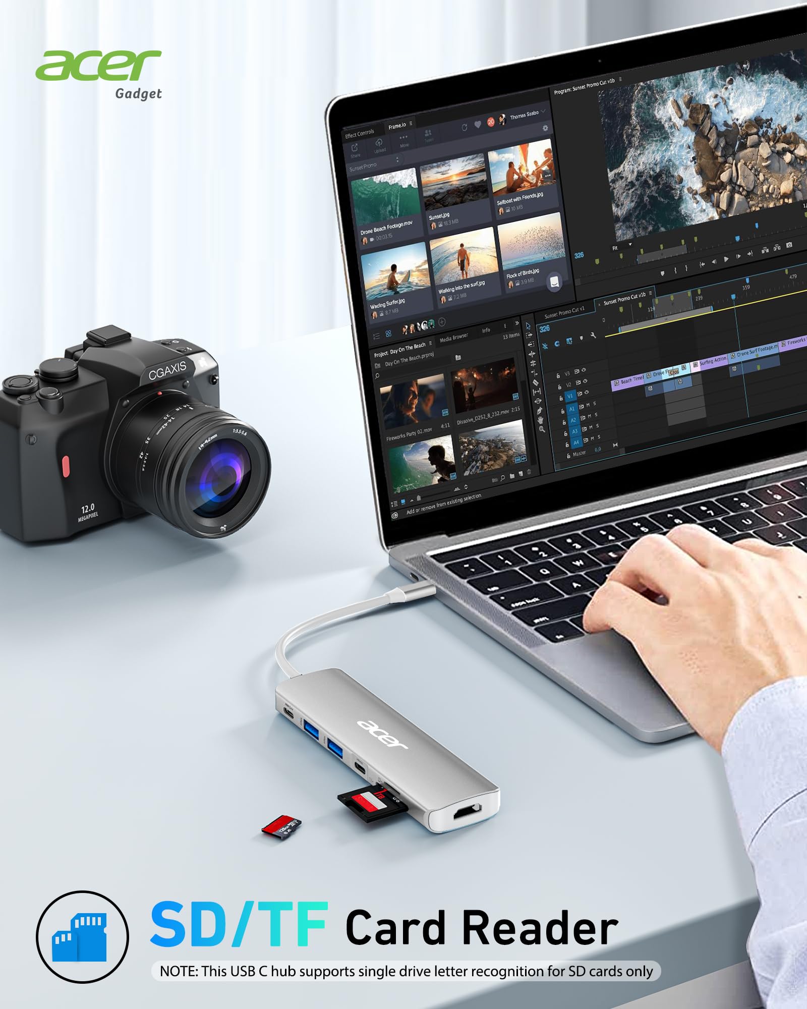Foto 7 | Base Usb C Acer 7 En 1 Con Hdmi 4k, 2 Usb 3.1, Pd De 100 W, Color Plateado - Venta Internacional.