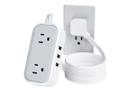 Foto 1 | TÍTULO: Xtellar Multicontactos Ultra Delgado con Extensión de 3 Puertos USB y 2 Tomas, 1.5 Metros
