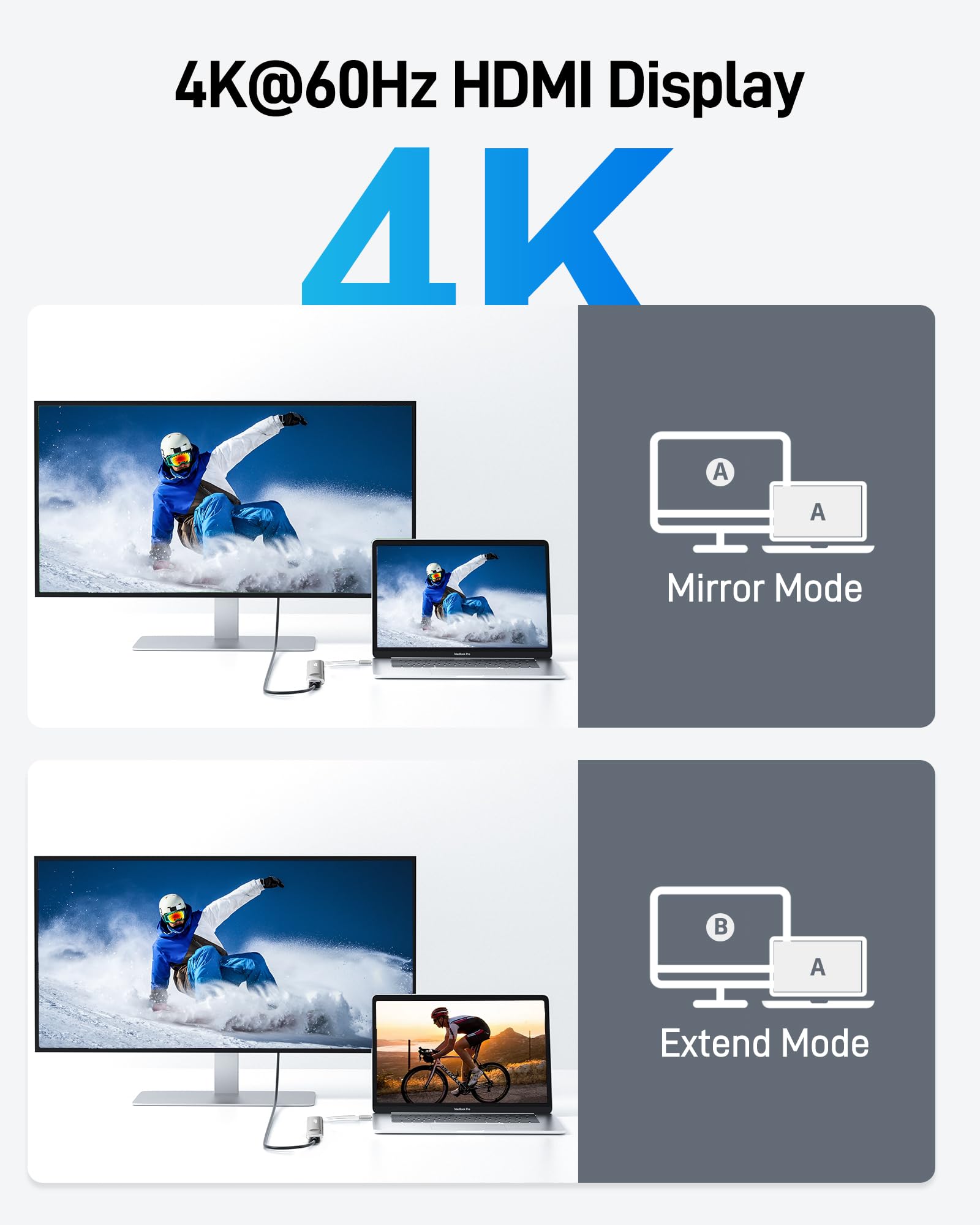 Foto 3 | Adaptador Multipuerto Usb-c Hub Acer 7 En 1 Con 4k @60hz Hdmi 100w Pd - Venta Internacional.